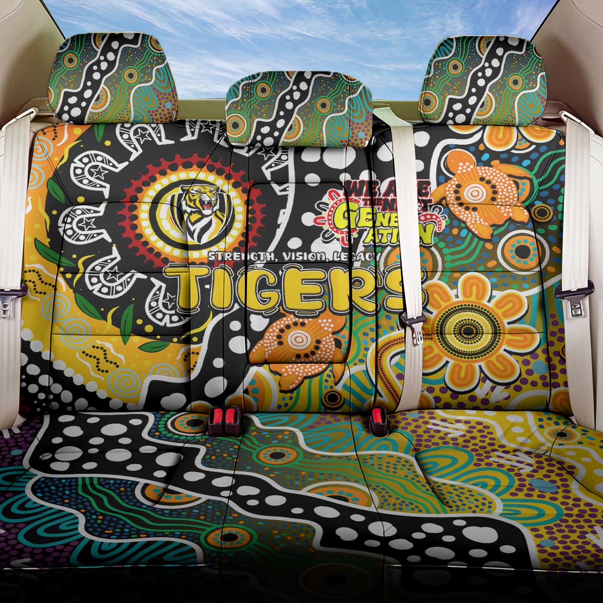 Tigers AFL Celebrating 50 Years of Naidoc Back Car Seat Cover NAIDOC Week 2025 Aboriginal