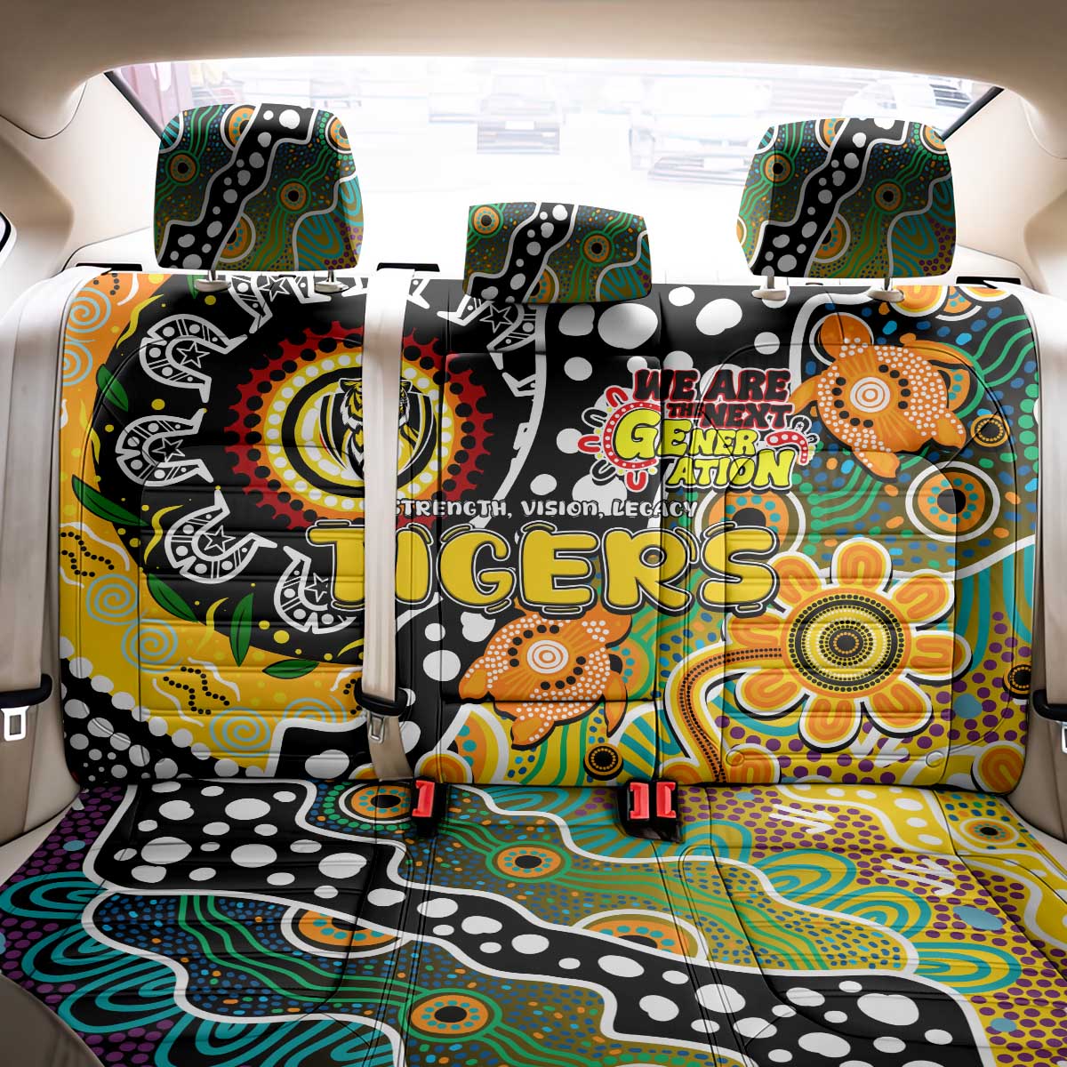 Tigers AFL Celebrating 50 Years of Naidoc Back Car Seat Cover NAIDOC Week 2025 Aboriginal