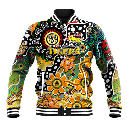 Personalised Tigers AFL Celebrating 50 Years of Naidoc Baseball Jacket NAIDOC Week 2025 Aboriginal