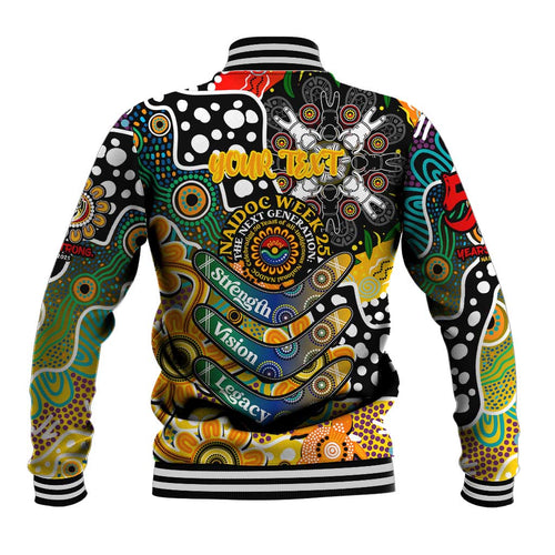 Personalised Tigers AFL Celebrating 50 Years of Naidoc Baseball Jacket NAIDOC Week 2025 Aboriginal