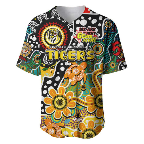 Personalised Tigers AFL Celebrating 50 Years of Naidoc Baseball Jersey NAIDOC Week 2025 Aboriginal