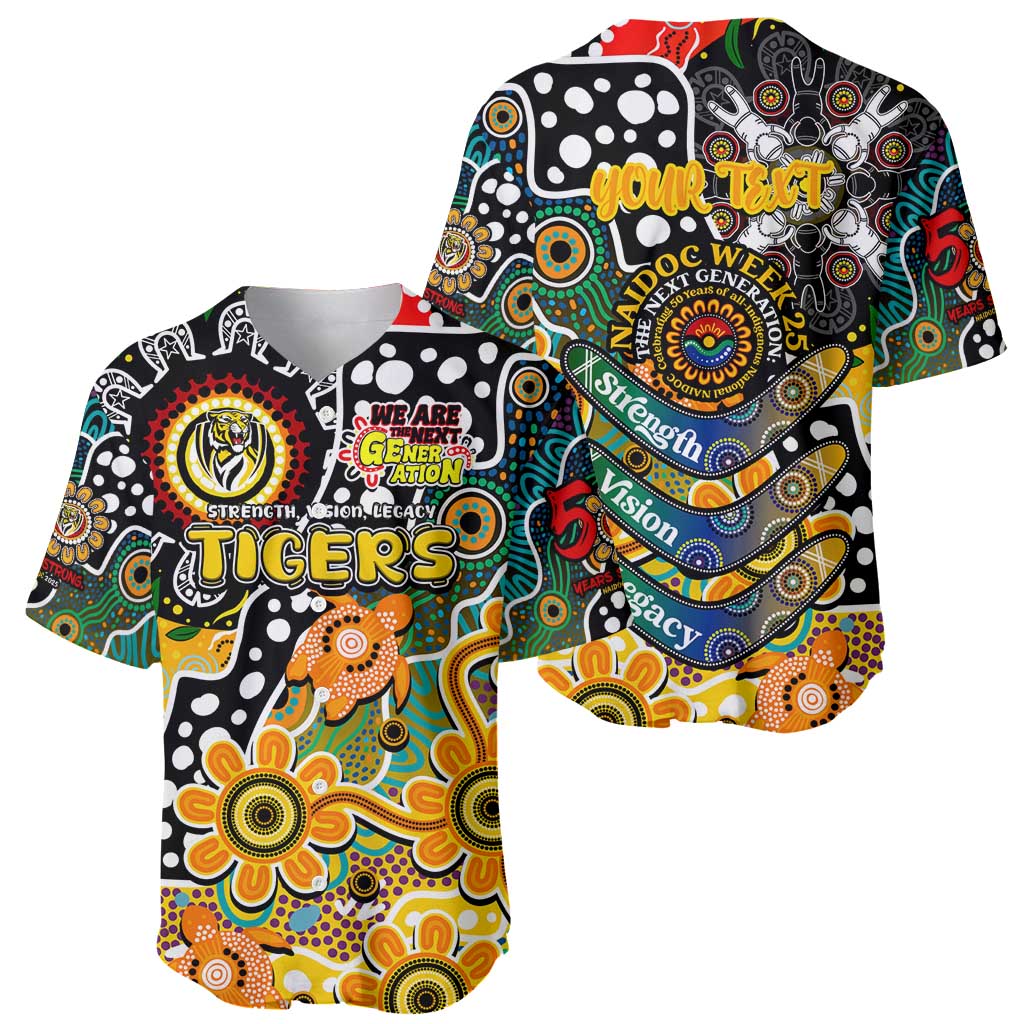 Personalised Tigers AFL Celebrating 50 Years of Naidoc Baseball Jersey NAIDOC Week 2025 Aboriginal