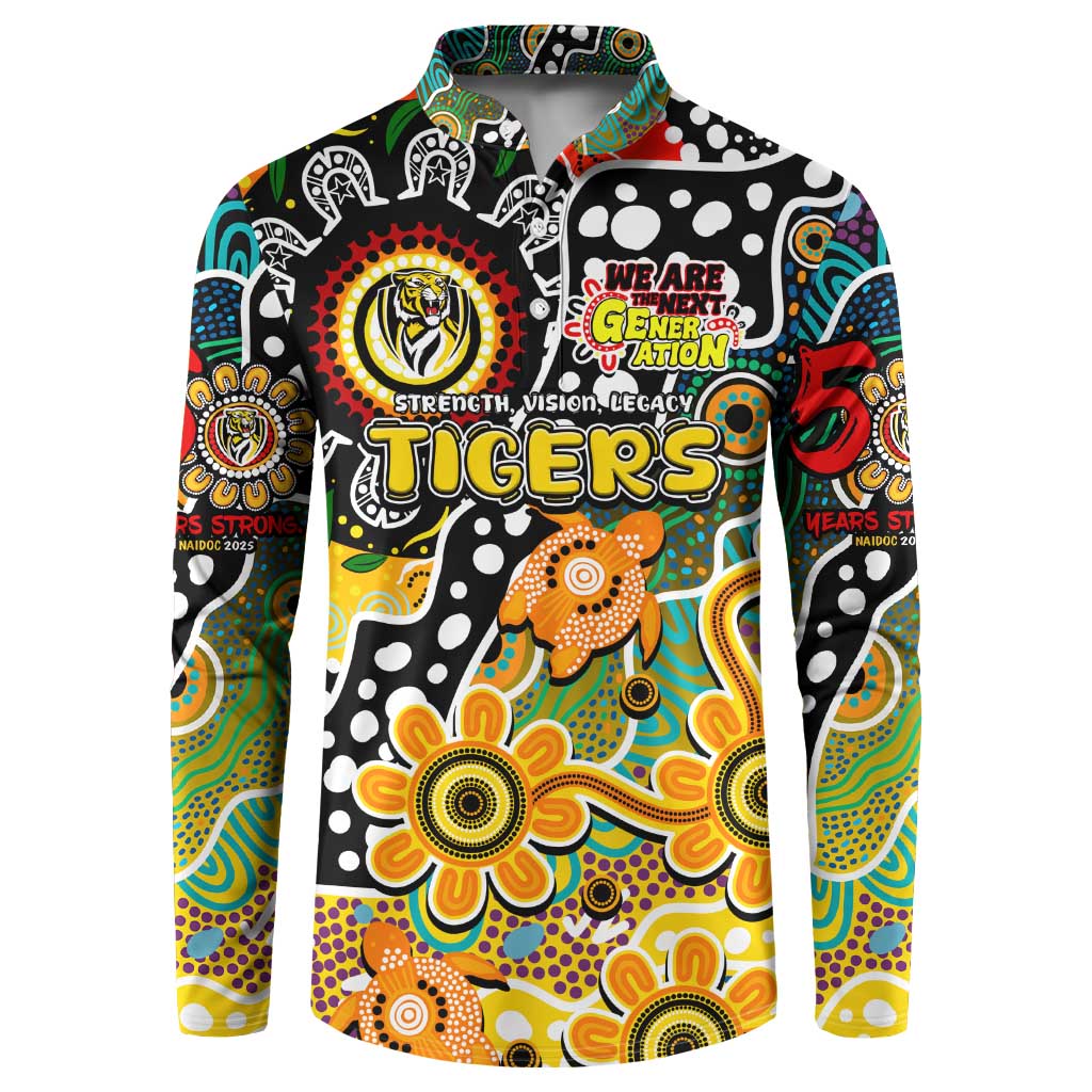 Personalised Tigers AFL Celebrating 50 Years of Naidoc Button Sweatshirt NAIDOC Week 2025 Aboriginal