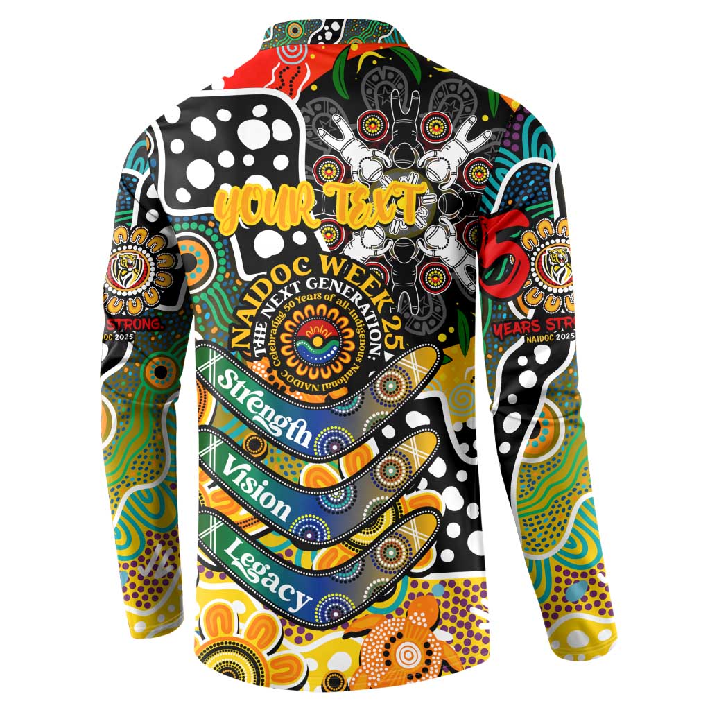 Personalised Tigers AFL Celebrating 50 Years of Naidoc Button Sweatshirt NAIDOC Week 2025 Aboriginal