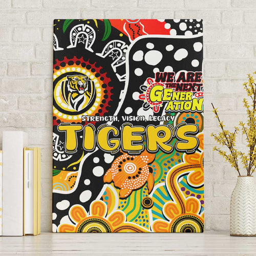 Tigers AFL Celebrating 50 Years of Naidoc Canvas Wall Art NAIDOC Week 2025 Aboriginal