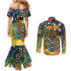 Personalised Tigers AFL Celebrating 50 Years of Naidoc Couples Matching Mermaid Dress and Long Sleeve Button Shirt NAIDOC Week 2025 Aboriginal
