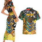 Personalised Tigers AFL Celebrating 50 Years of Naidoc Couples Matching Short Sleeve Bodycon Dress and Hawaiian Shirt NAIDOC Week 2025 Aboriginal