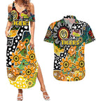 Personalised Tigers AFL Celebrating 50 Years of Naidoc Couples Matching Summer Maxi Dress and Hawaiian Shirt NAIDOC Week 2025 Aboriginal