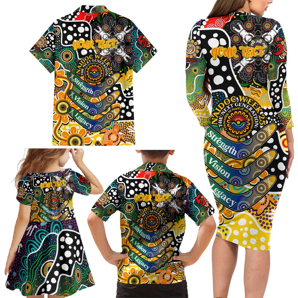 Personalised Tigers AFL Celebrating 50 Years of Naidoc Family Matching Long Sleeve Bodycon Dress and Hawaiian Shirt NAIDOC Week 2025 Aboriginal