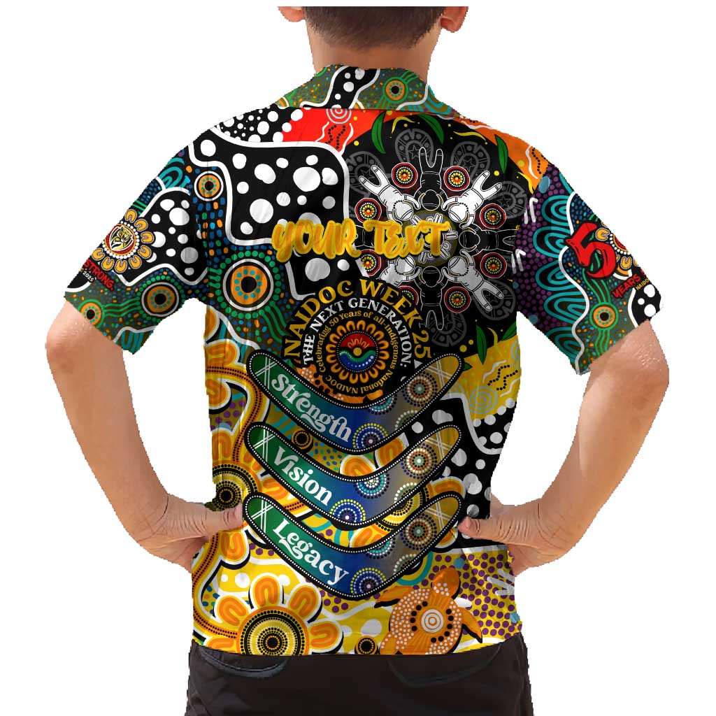 Personalised Tigers AFL Celebrating 50 Years of Naidoc Family Matching Mermaid Dress and Hawaiian Shirt NAIDOC Week 2025 Aboriginal