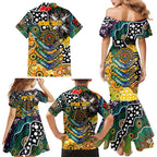 Personalised Tigers AFL Celebrating 50 Years of Naidoc Family Matching Mermaid Dress and Hawaiian Shirt NAIDOC Week 2025 Aboriginal
