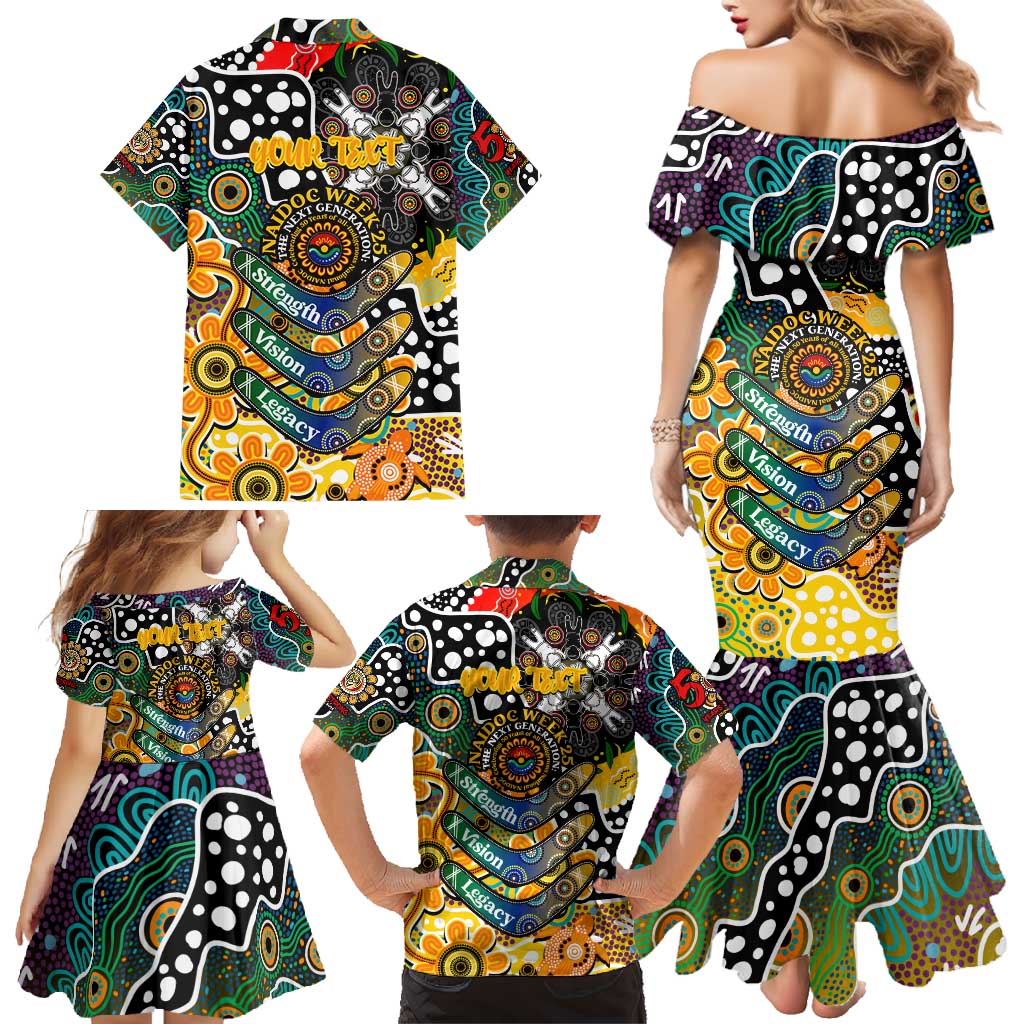 Personalised Tigers AFL Celebrating 50 Years of Naidoc Family Matching Mermaid Dress and Hawaiian Shirt NAIDOC Week 2025 Aboriginal