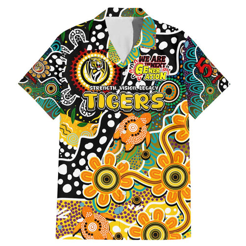 Personalised Tigers AFL Celebrating 50 Years of Naidoc Family Matching Mermaid Dress and Hawaiian Shirt NAIDOC Week 2025 Aboriginal
