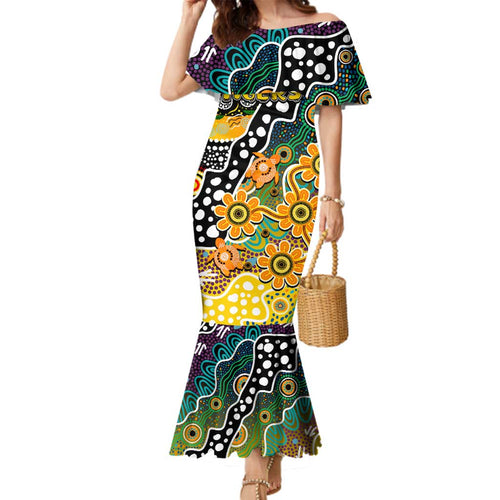 Personalised Tigers AFL Celebrating 50 Years of Naidoc Family Matching Mermaid Dress and Hawaiian Shirt NAIDOC Week 2025 Aboriginal