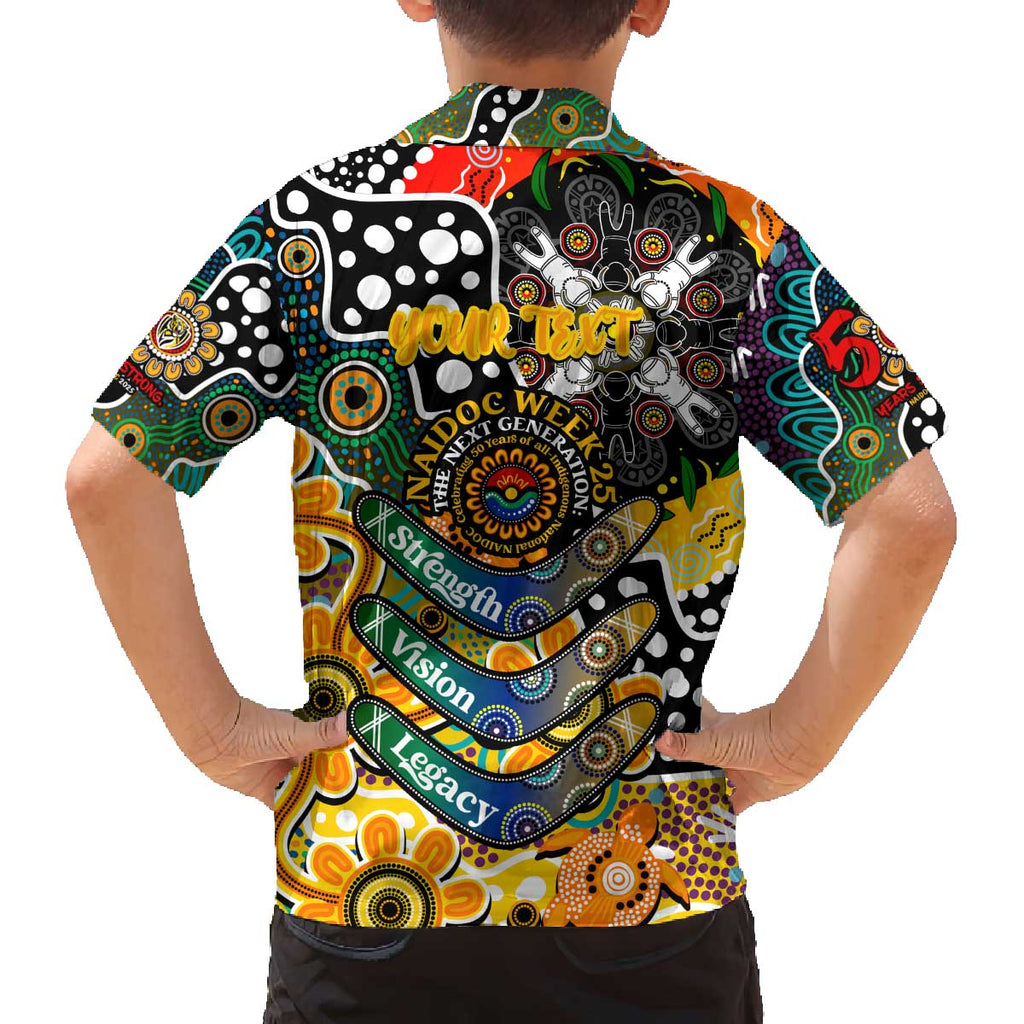 Personalised Tigers AFL Celebrating 50 Years of Naidoc Family Matching Off The Shoulder Long Sleeve Dress and Hawaiian Shirt NAIDOC Week 2025 Aboriginal