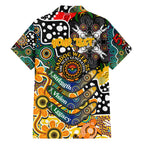 Personalised Tigers AFL Celebrating 50 Years of Naidoc Family Matching Off The Shoulder Long Sleeve Dress and Hawaiian Shirt NAIDOC Week 2025 Aboriginal