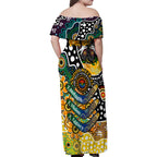 Personalised Tigers AFL Celebrating 50 Years of Naidoc Family Matching Off Shoulder Maxi Dress and Hawaiian Shirt NAIDOC Week 2025 Aboriginal