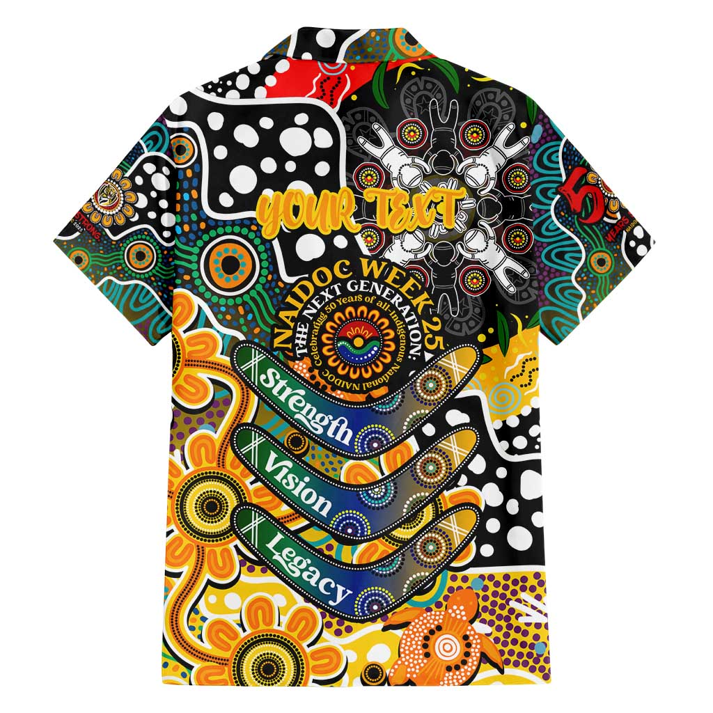 Personalised Tigers AFL Celebrating 50 Years of Naidoc Family Matching Puletasi and Hawaiian Shirt NAIDOC Week 2025 Aboriginal