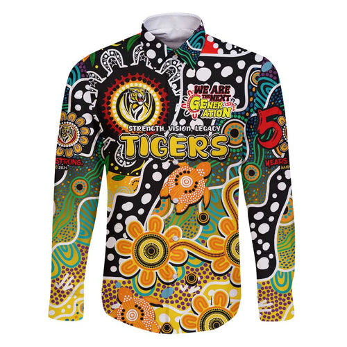 Personalised Tigers AFL Celebrating 50 Years of Naidoc Family Matching Puletasi and Hawaiian Shirt NAIDOC Week 2025 Aboriginal