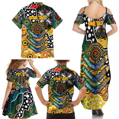 Personalised Tigers AFL Celebrating 50 Years of Naidoc Family Matching Summer Maxi Dress and Hawaiian Shirt NAIDOC Week 2025 Aboriginal