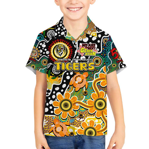 Personalised Tigers AFL Celebrating 50 Years of Naidoc Family Matching Summer Maxi Dress and Hawaiian Shirt NAIDOC Week 2025 Aboriginal