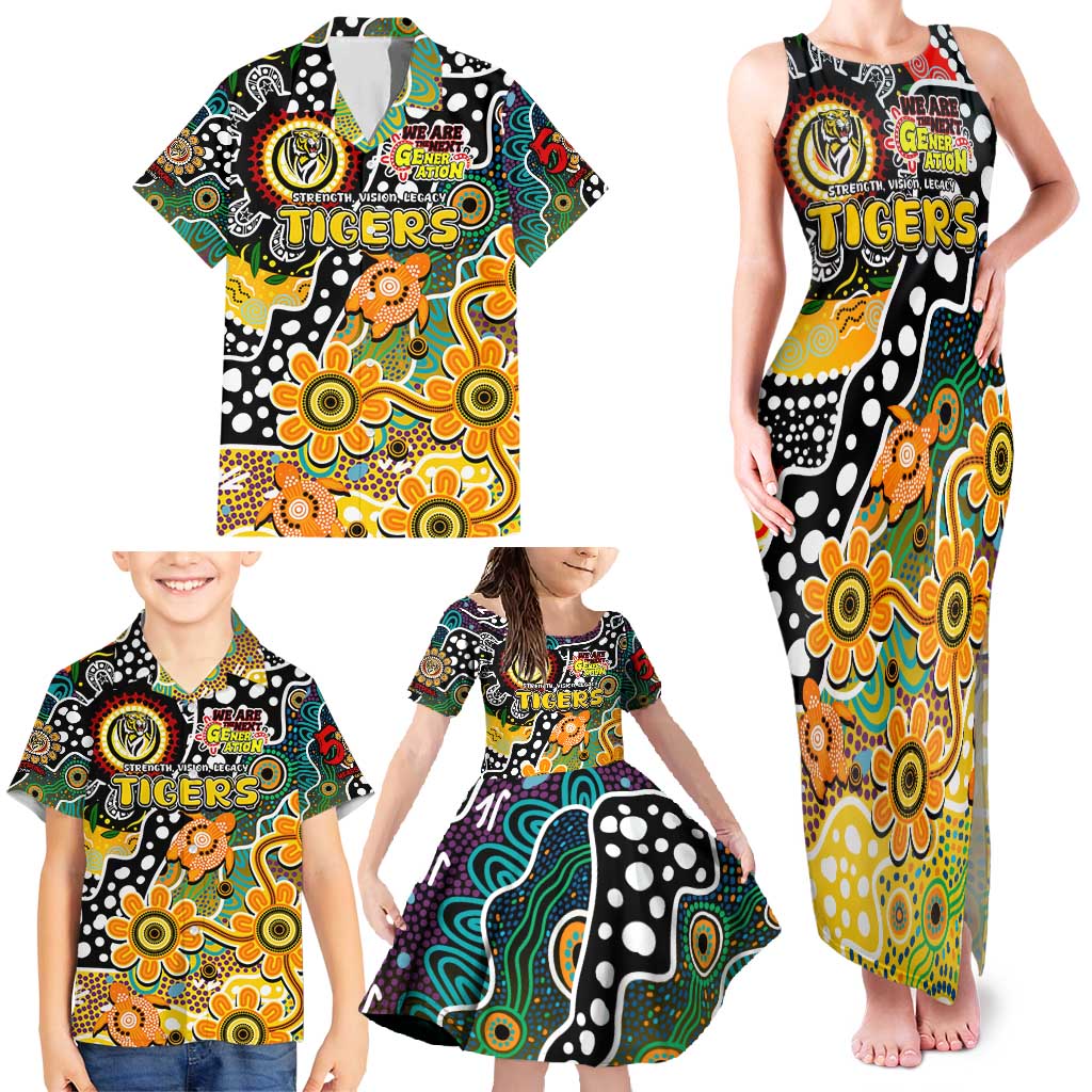 Personalised Tigers AFL Celebrating 50 Years of Naidoc Family Matching Tank Maxi Dress and Hawaiian Shirt NAIDOC Week 2025 Aboriginal