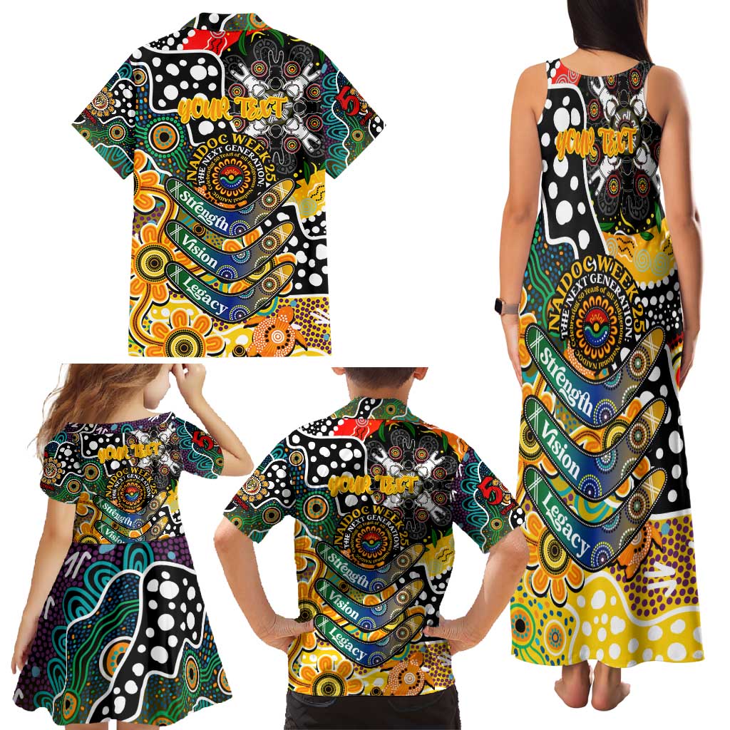 Personalised Tigers AFL Celebrating 50 Years of Naidoc Family Matching Tank Maxi Dress and Hawaiian Shirt NAIDOC Week 2025 Aboriginal