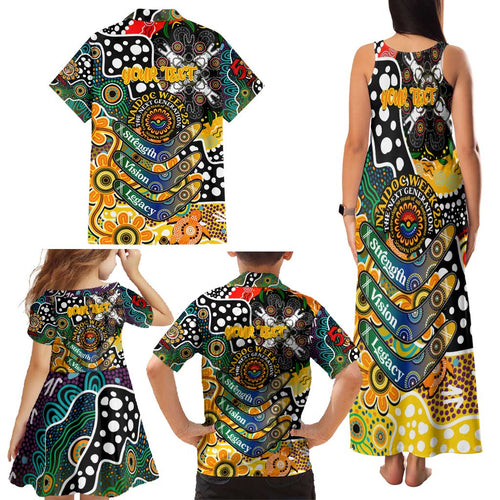 Personalised Tigers AFL Celebrating 50 Years of Naidoc Family Matching Tank Maxi Dress and Hawaiian Shirt NAIDOC Week 2025 Aboriginal