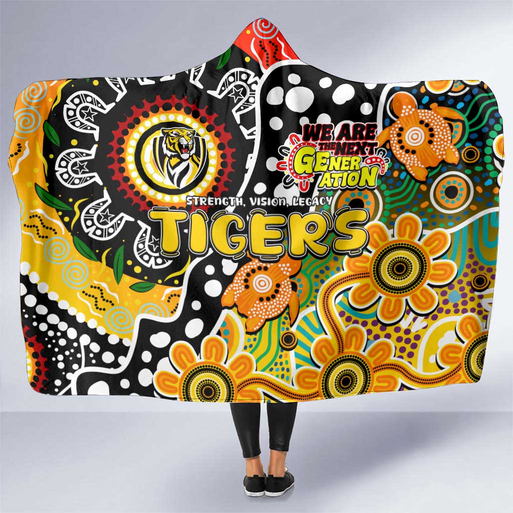 Tigers AFL Celebrating 50 Years of Naidoc Hooded Blanket NAIDOC Week 2025 Aboriginal
