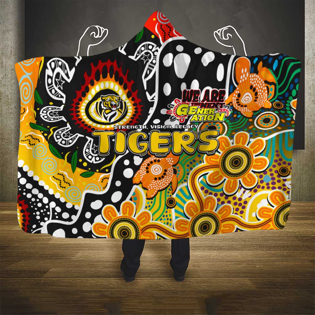 Tigers AFL Celebrating 50 Years of Naidoc Hooded Blanket NAIDOC Week 2025 Aboriginal