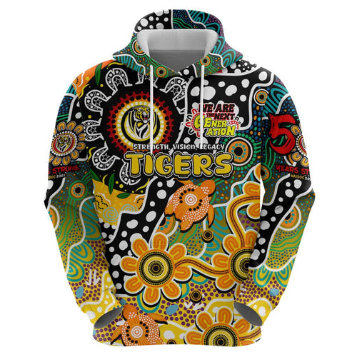 Personalised Tigers AFL Celebrating 50 Years of Naidoc Hoodie NAIDOC Week 2025 Aboriginal