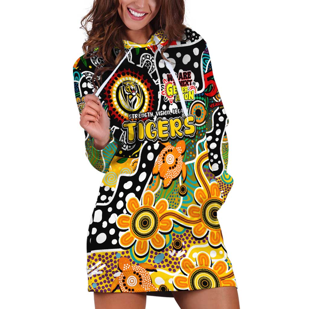Personalised Tigers AFL Celebrating 50 Years of Naidoc Hoodie Dress NAIDOC Week 2025 Aboriginal