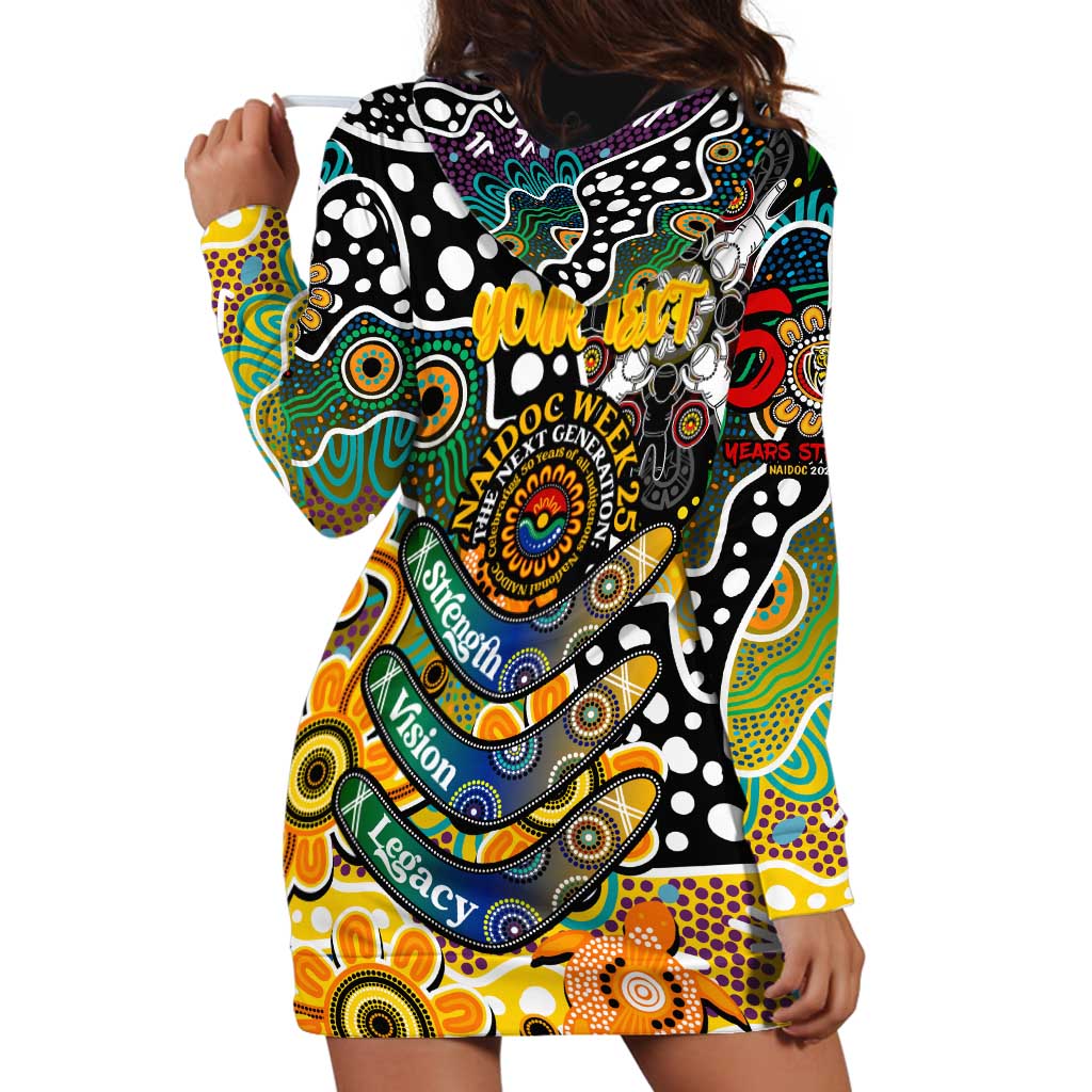 Personalised Tigers AFL Celebrating 50 Years of Naidoc Hoodie Dress NAIDOC Week 2025 Aboriginal