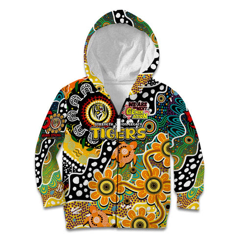 Personalised Tigers AFL Celebrating 50 Years of Naidoc Kid Hoodie NAIDOC Week 2025 Aboriginal