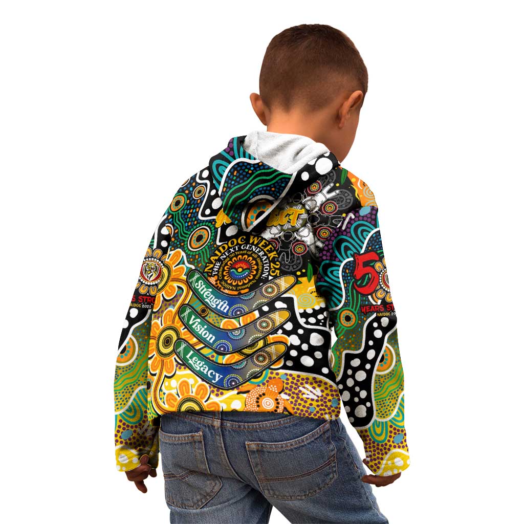 Personalised Tigers AFL Celebrating 50 Years of Naidoc Kid Hoodie NAIDOC Week 2025 Aboriginal