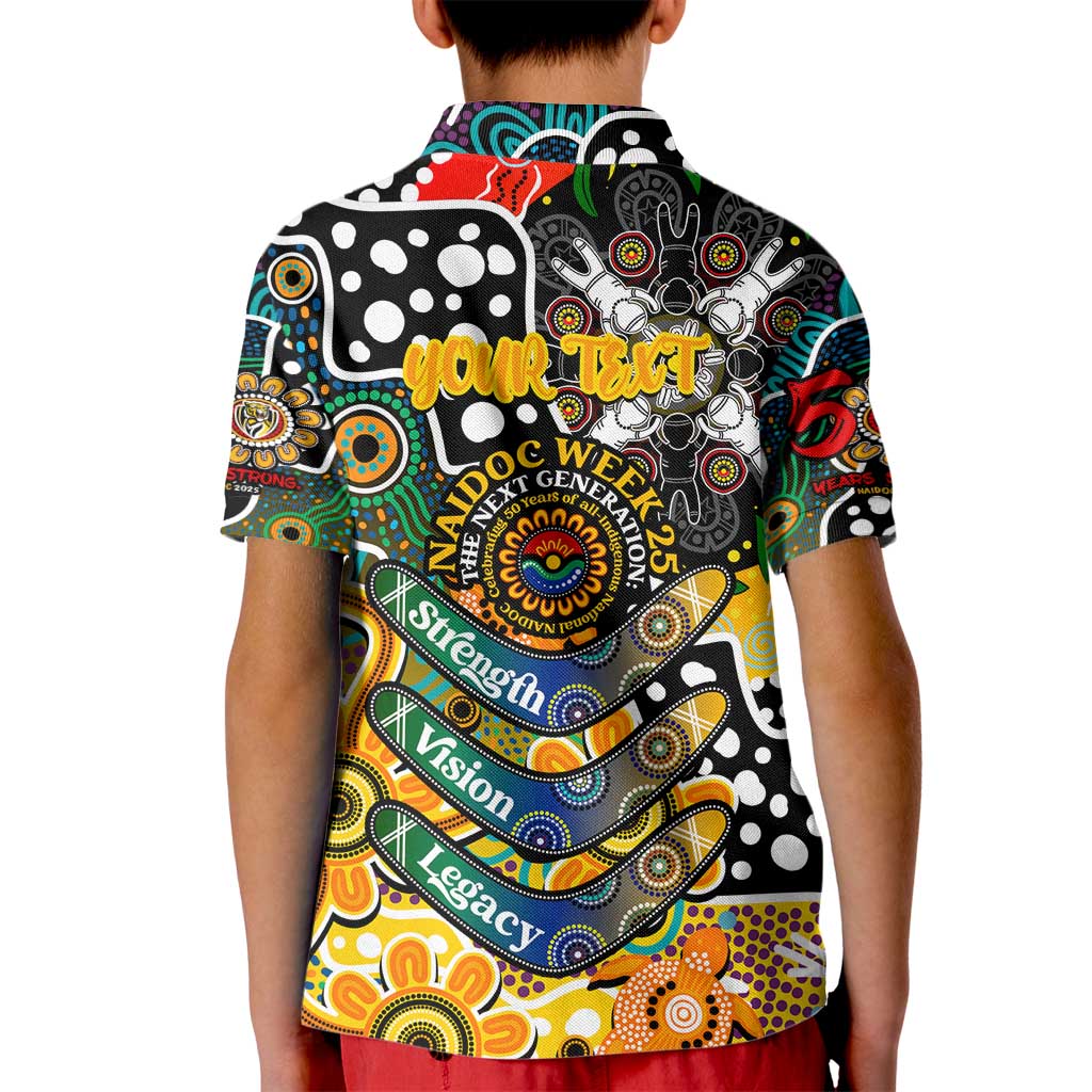 Personalised Tigers AFL Celebrating 50 Years of Naidoc Kid Polo Shirt NAIDOC Week 2025 Aboriginal