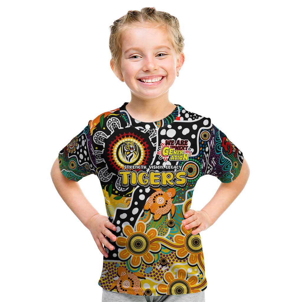 Personalised Tigers AFL Celebrating 50 Years of Naidoc Kid T Shirt NAIDOC Week 2025 Aboriginal