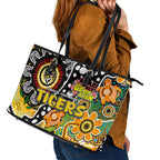Tigers AFL Celebrating 50 Years of Naidoc Leather Tote Bag NAIDOC Week 2025 Aboriginal
