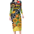 Personalised Tigers AFL Celebrating 50 Years of Naidoc Long Sleeve Bodycon Dress NAIDOC Week 2025 Aboriginal