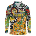 Personalised Tigers AFL Celebrating 50 Years of Naidoc Long Sleeve Polo Shirt NAIDOC Week 2025 Aboriginal