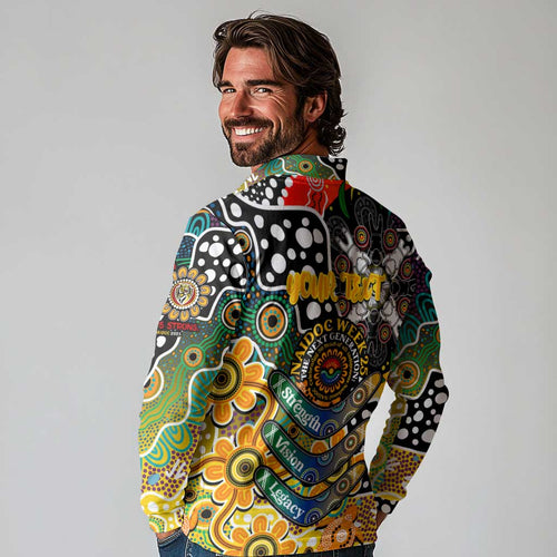 Personalised Tigers AFL Celebrating 50 Years of Naidoc Long Sleeve Polo Shirt NAIDOC Week 2025 Aboriginal