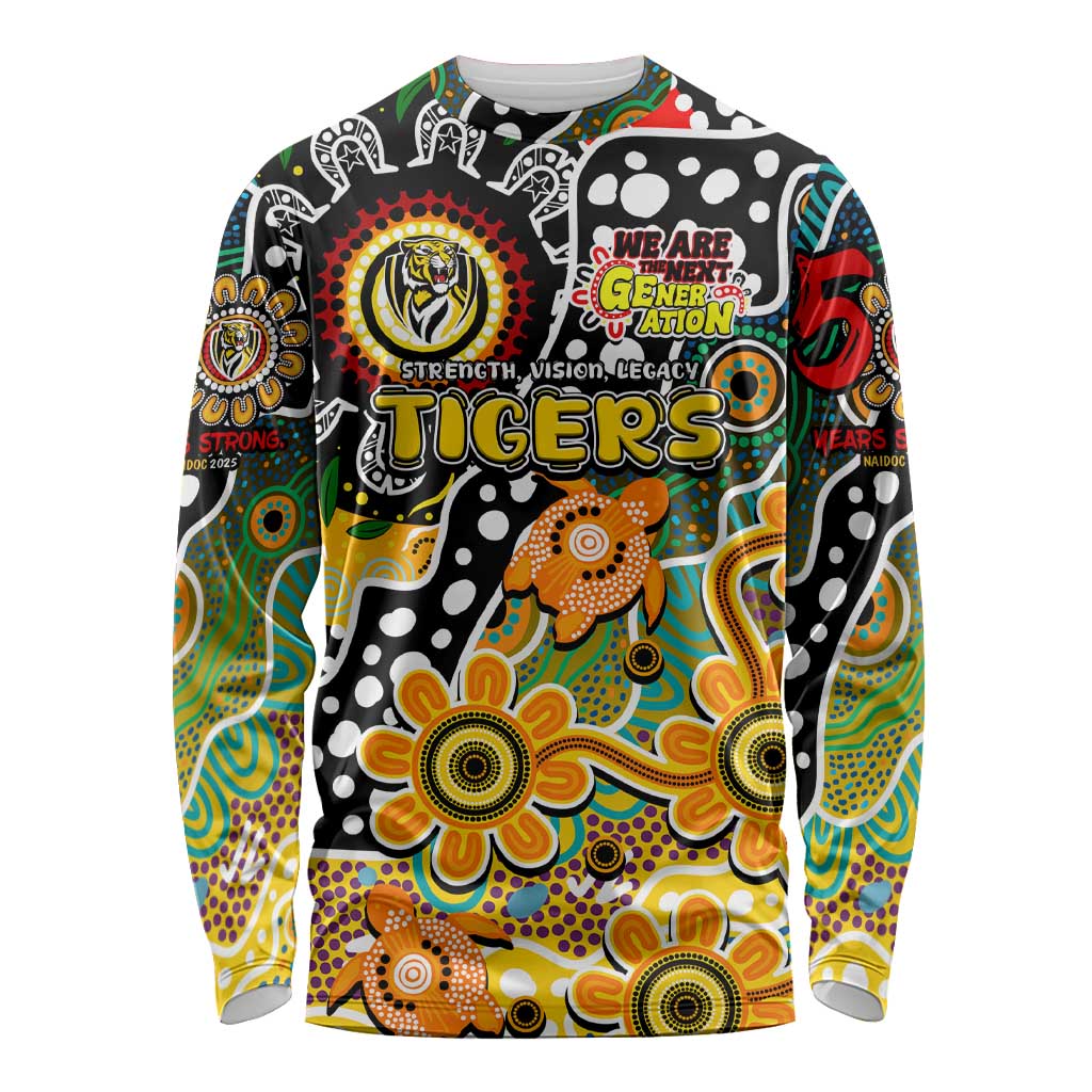 Personalised Tigers AFL Celebrating 50 Years of Naidoc Long Sleeve Shirt NAIDOC Week 2025 Aboriginal