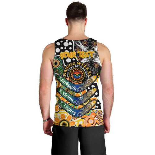 Personalised Tigers AFL Celebrating 50 Years of Naidoc Men Tank Top NAIDOC Week 2025 Aboriginal