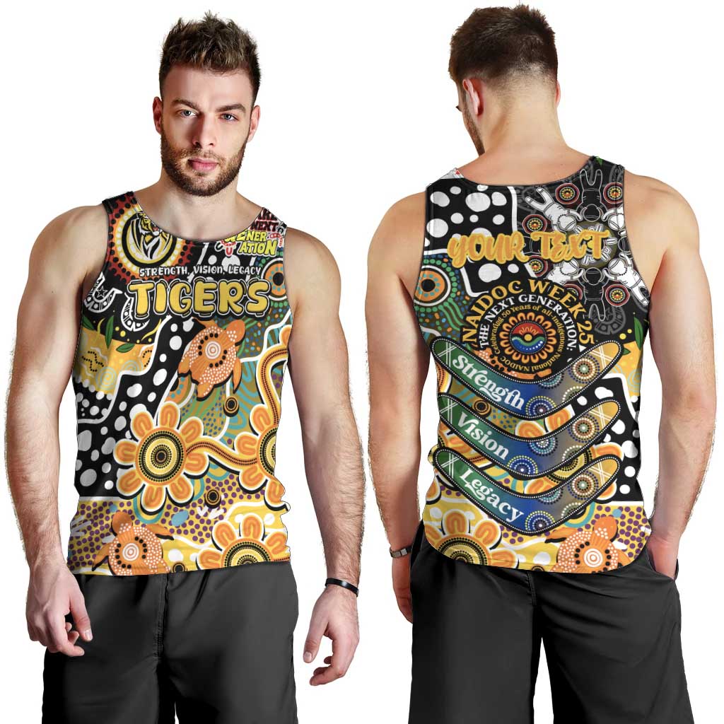 Personalised Tigers AFL Celebrating 50 Years of Naidoc Men Tank Top NAIDOC Week 2025 Aboriginal