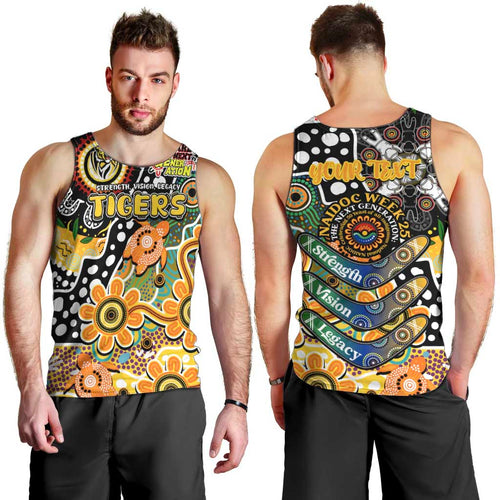 Personalised Tigers AFL Celebrating 50 Years of Naidoc Men Tank Top NAIDOC Week 2025 Aboriginal
