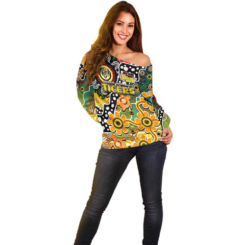 Personalised Tigers AFL Celebrating 50 Years of Naidoc Off Shoulder Sweater NAIDOC Week 2025 Aboriginal