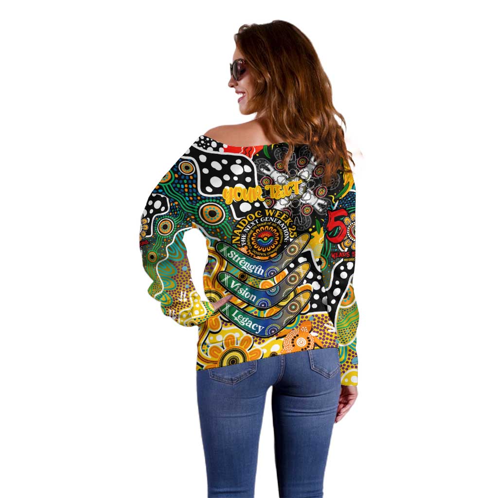 Personalised Tigers AFL Celebrating 50 Years of Naidoc Off Shoulder Sweater NAIDOC Week 2025 Aboriginal