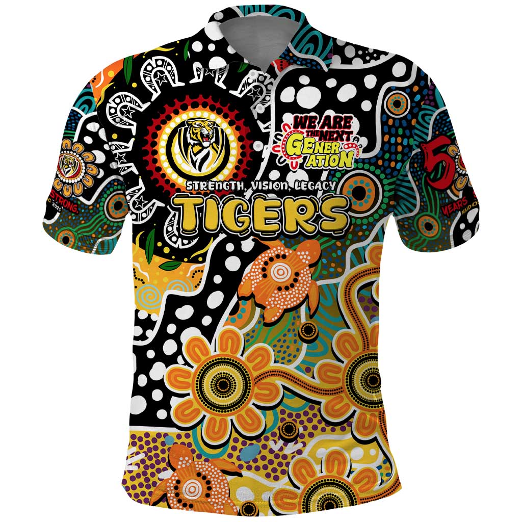Personalised Tigers AFL Celebrating 50 Years of Naidoc Polo Shirt NAIDOC Week 2025 Aboriginal