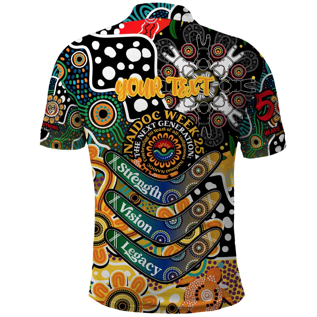 Personalised Tigers AFL Celebrating 50 Years of Naidoc Polo Shirt NAIDOC Week 2025 Aboriginal