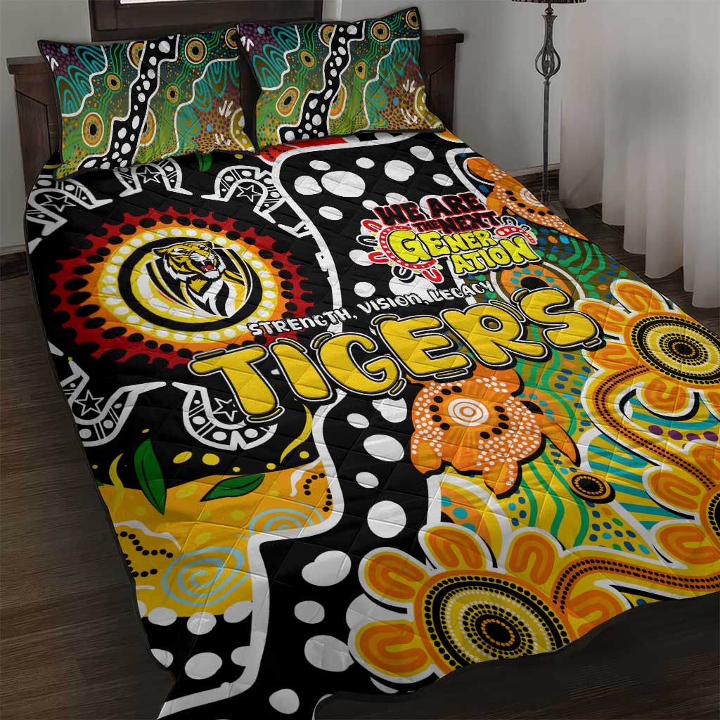 Tigers AFL Celebrating 50 Years of Naidoc Quilt Bed Set NAIDOC Week 2025 Aboriginal